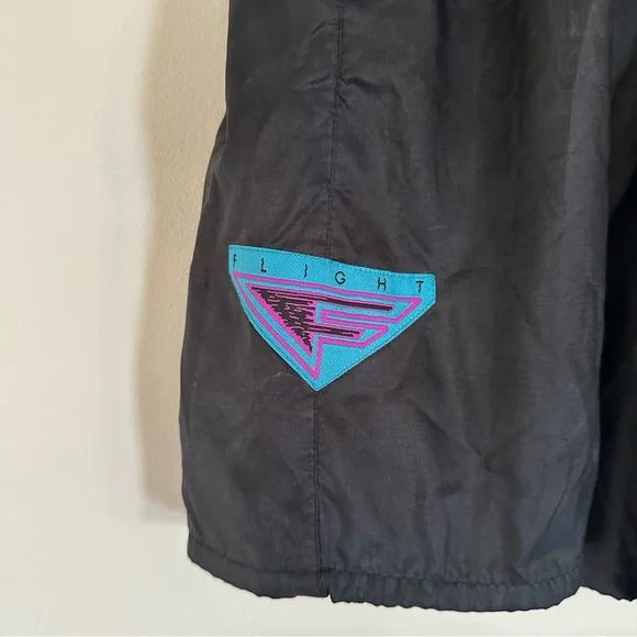 Vintage Nike Flight Nylon Shorts Black Large - Picture 3 of 6